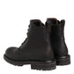 Dolce & Gabbana Dark Brown Leather Lace Up Mid Calf Boots Shoes