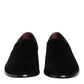 Dolce & Gabbana Black Velvet Loafers Formal Men Dress Shoes