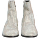 Dolce & Gabbana White Strass DG Logo Heels Ankle Boots Shoes