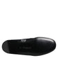 Dolce & Gabbana Blue Logo Cotton Loafers Formal Dress Shoes