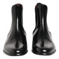 Dolce & Gabbana Black Chelsea Slip On Mid Calf Boots Shoes