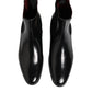 Dolce & Gabbana Black Chelsea Slip On Mid Calf Boots Shoes