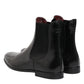 Dolce & Gabbana Black Chelsea Slip On Mid Calf Boots Shoes