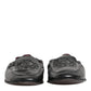Dolce & Gabbana Black Leather Slip On Men Flat Loafers Shoes
