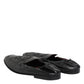 Dolce & Gabbana Black Leather Slip On Men Flat Loafers Shoes