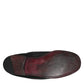 Dolce & Gabbana Black Leather Slip On Men Flat Loafers Shoes