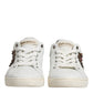 Dolce & Gabbana White Silver Sacred Heart Men Sneakers Shoes
