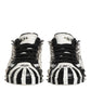 Dolce & Gabbana Black White Studded Low Top Sneakers Shoes
