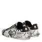 Dolce & Gabbana Black White Studded Low Top Sneakers Shoes