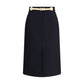 Valentino Garavani Black Wool Oves Aries Midi Skirt