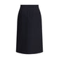Valentino Garavani Black Wool Oves Aries Midi Skirt
