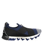 Dolce & Gabbana Blue Black Slip On Low Top Men Sneakers Shoes