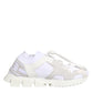 Dolce & Gabbana White Sorrento Low Top Lace Up Sneakers Shoes