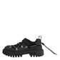 Dolce & Gabbana Black Low Top Lace Up Trekking Sneakers Shoes