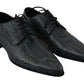 Dolce & Gabbana Blue Python Leather Snakeskin Shoes