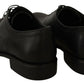 Dolce & Gabbana Black Lace Up Leather Men Formal Derby Shoes