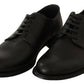 Dolce & Gabbana Black Lace Up Leather Men Formal Derby Shoes