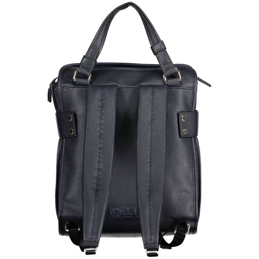 La Martina Blue Polyurethane Women Backpack