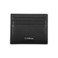 La Martina Black Leather Men Wallet Holder