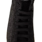 Dolce & Gabbana Gray Wool Cotton Casual High Top Sneakers