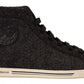 Dolce & Gabbana Gray Wool Cotton Casual High Top Sneakers