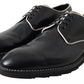 Dolce & Gabbana Black White Leather Formal Dress Shoes