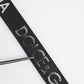 Dolce & Gabbana Black Polyester Leather Metal Buckle Belt