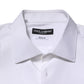 Dolce & Gabbana White Bib Cotton Poplin GOLD Men Formal Shirt
