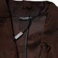 Dolce & Gabbana Brown Polyester Logo Monogram Coat Jacket