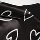 Dolce & Gabbana Black Polyester Heart Print Bomber Jacket