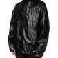Dolce & Gabbana Black Polyester Logo Plaque Bomber Jacket