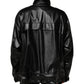 Dolce & Gabbana Black Polyester Logo Plaque Bomber Jacket