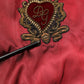 Dolce & Gabbana Maroon Nylon DG Crown Embroidery Jacket