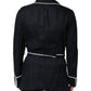 Dolce & Gabbana Dark Blue DG Embroidery Jacket Robe Blazer