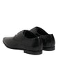 Dolce & Gabbana Black Exotic Leather Lace Up Derby Shoes