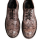 Dolce & Gabbana Brown Leather Distressed Brogue Lace Up Shoes