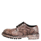 Dolce & Gabbana Brown Leather Distressed Brogue Lace Up Shoes