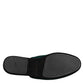 Dolce & Gabbana Green Velvet Cross Embellished Slippers Shoes