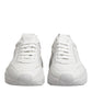 Dolce & Gabbana White Leather Daymaster Low Top Sneakers Shoes