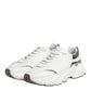 Dolce & Gabbana White Daymaster Leather Low Top Sneakers Shoes