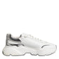 Dolce & Gabbana White Daymaster Leather Low Top Sneakers Shoes