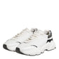 Dolce & Gabbana White Daymaster Leather Low Top Sneakers Shoes