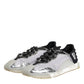 Dolce & Gabbana Black Silver NS1 Men Low Top Sneakers Shoes