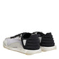 Dolce & Gabbana Black Silver NS1 Men Low Top Sneakers Shoes