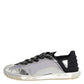 Dolce & Gabbana Black Silver NS1 Men Low Top Sneakers Shoes