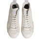 Dolce & Gabbana White Leather Mid Top Sneakers Shoes