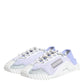 Dolce & Gabbana Purple White NS1 Lace Up Low Top Sneakers Shoes