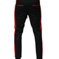 Dolce & Gabbana Red Stripe Cotton Logo Jogger Sweatpants Pants