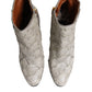 Dolce & Gabbana Off White Leather Heels Ankle Boots Shoes