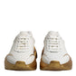 Dolce & Gabbana White Gold Daymaster Low Top Sneakers Shoes